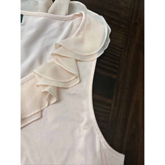 Ralph Lauren Shirt Blouse Top Womens Pink V-Neck Sleeveless Cotton Size XL - Picture 4 of 7
